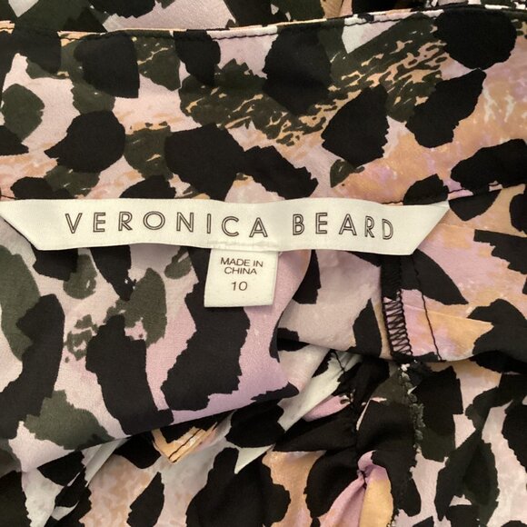 Veronica Beard Top Size 10 Lety Leopard‎ Print Silk Blend Blouse - Picture 7 of 9